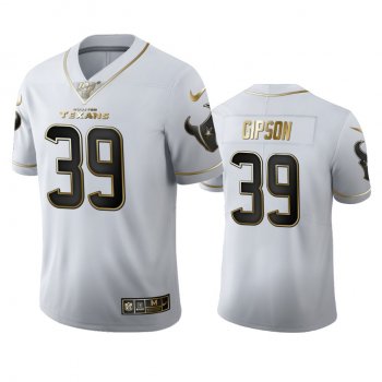 Tashaun Gipson Texans White 100th Season Golden Edition Jersey