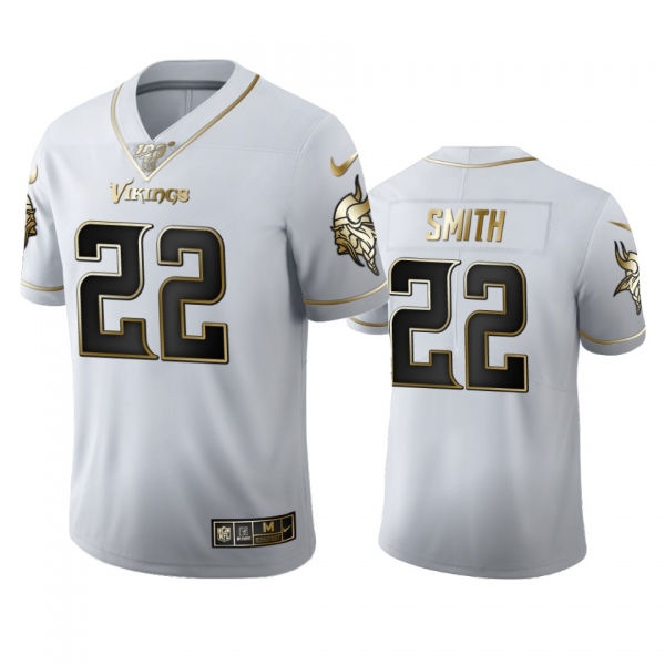 Harrison Smith Vikings White 100th Season Golden Edition Jersey