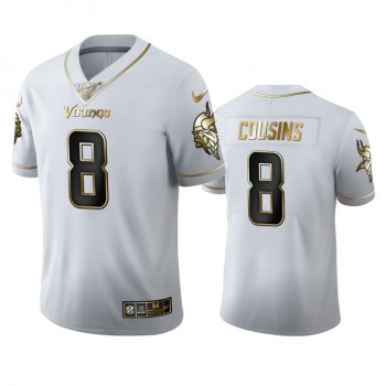 Kirk Cousins Vikings White 100th Season Golden Edition Jersey