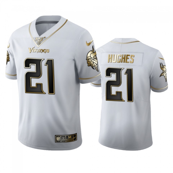 Mike Hughes Vikings White 100th Season Golden Edition Jersey