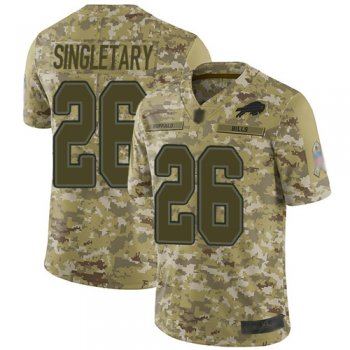 Youth Bills #26 Devin Singletary Camo Stitched Football Limited 2018 Salute to Service Jersey