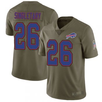 Youth Bills #26 Devin Singletary Olive Stitched Football Limited 2017 Salute to Service Jersey