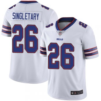 Youth Bills #26 Devin Singletary White Stitched Football Vapor Untouchable Limited Jersey