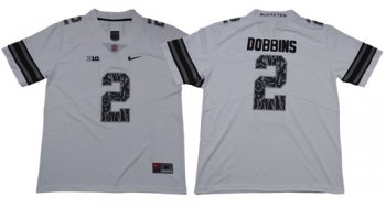 Buckeyes #2 J.K. Dobbins Light Gray Alternate Legend Limited Stitched Ncaa Jersey