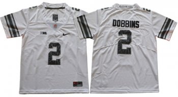 Youth Buckeyes #2 J.K. Dobbins Light Gray Alternate Legend Limited Stitched Ncaa Jersey