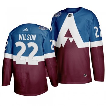 2020 NHL Stadium Series Colorado Avalanche Colin Wilson #22 Adidas Authentic Blue Jersey