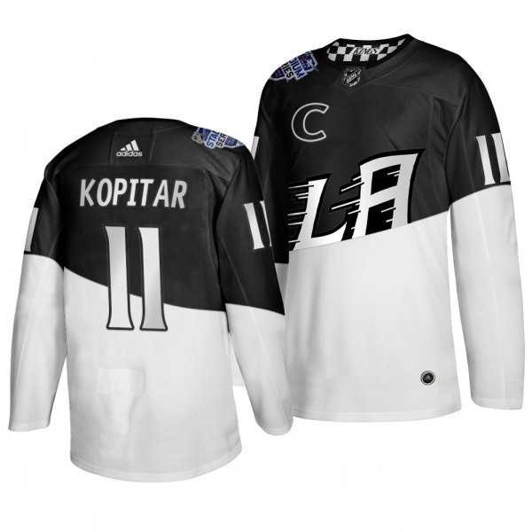 2020 Stadium Series Los Angeles Kings Anze Kopitar #11 Authentic White Black Jersey