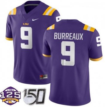 Men's 150th Anniversary LSU Tigers #9 Joe Burreaux Jersey