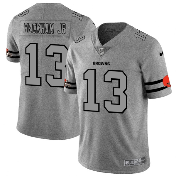 Nike Browns 13 Odell Beckham Jr. 2019 Gray Gridiron Gray Vapor Untouchable Limited Jersey