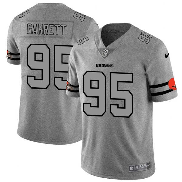 Nike Browns 95 Myles Garrett 2019 Gray Gridiron Gray Vapor Untouchable Limited Jersey