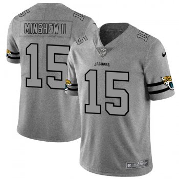 Nike Jaguars 15 Gardner Minshew II 2019 Gray Gridiron Gray Vapor Untouchable Limited Jersey