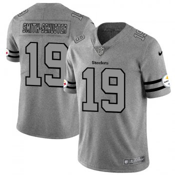 Nike Steelers 19 JuJu Smith-Schuster 2019 Gray Gridiron Gray Vapor Untouchable Limited Jersey