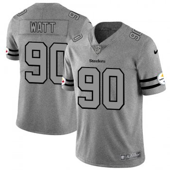 Nike Steelers 90 T.J. Watt 2019 Gray Gridiron Gray Vapor Untouchable Limited Jersey