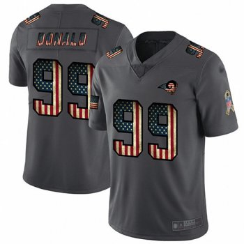 Rams #99 Aaron Donald Carbon Black Men's Stitched Football Limited Retro Flag Jersey