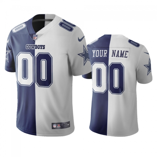 Dallas Cowboys Custom Navy White Two Tone Vapor Limited Jersey