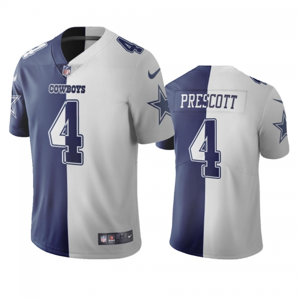 Dallas Cowboys Dak Prescott Navy White Two Tone Vapor Limited Jersey