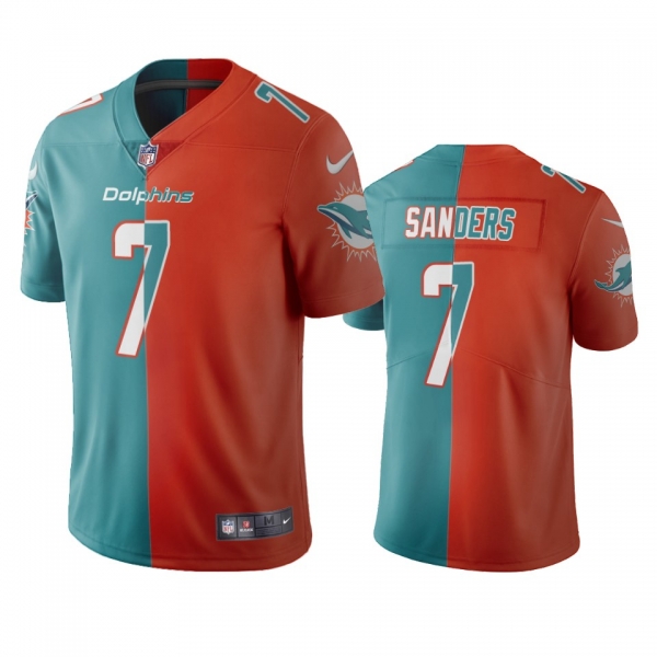 Miami Dolphins Jason Sanders Aqua Orange Two Tone Vapor Limited Jersey