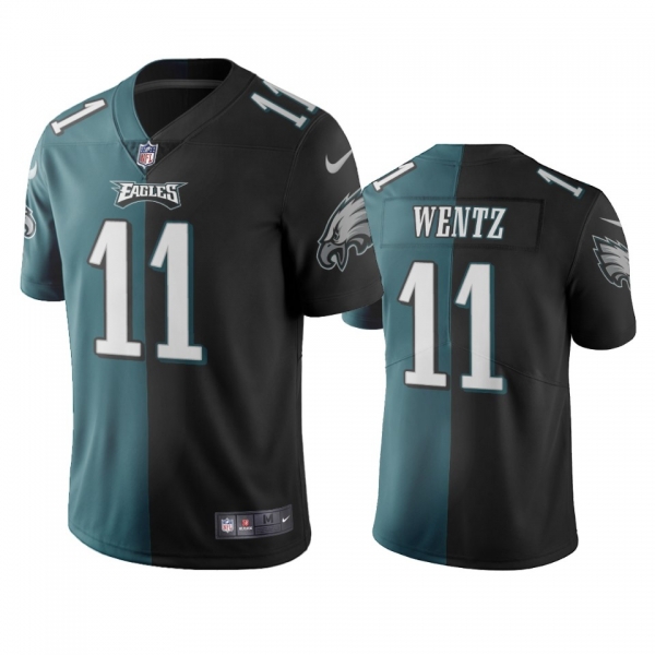 Philadelphia Eagles Carson Wentz Green Black Two Tone Vapor Limited Jersey