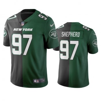 New York Jets Nathan Shepherd Black Green Two Tone Vapor Limited Jersey