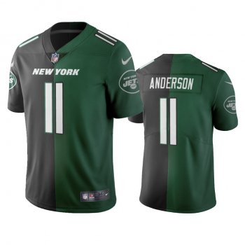 New York Jets Robby Anderson Black Green Two Tone Vapor Limited Jersey