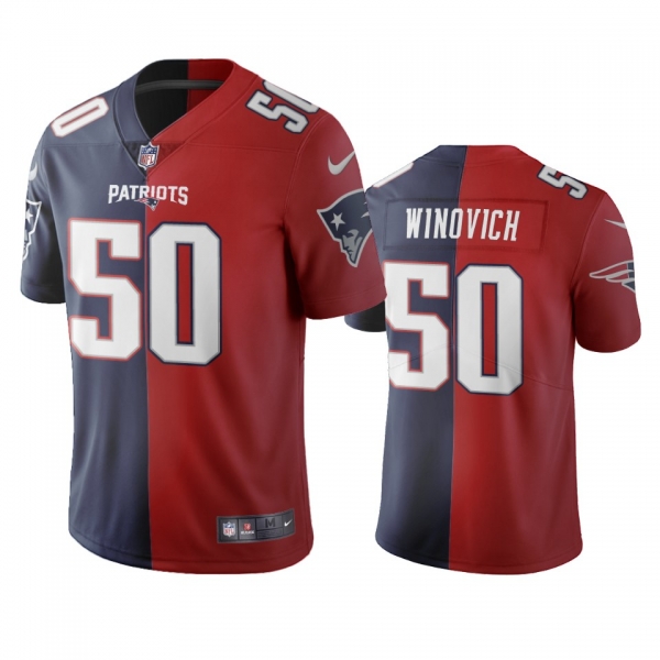 New England Patriots Chase Winovich Navy Red Two Tone Vapor Limited Jersey