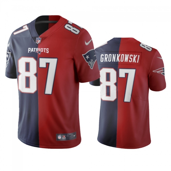 New England Patriots Rob Gronkowski Navy Red Two Tone Vapor Limited Jersey