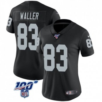 Women's Darren Waller Oakland Raiders Limited 100th Vapor Nike Jersey - Black