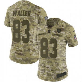 Women's Darren Waller Oakland Raiders Limited 2018 Salute to Service Nike Jersey - Camo