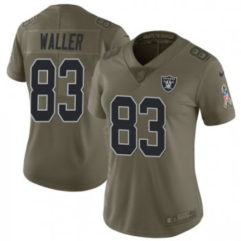 Women's Darren Waller Oakland Raiders Limited Salute to Service Nike Jersey - Green