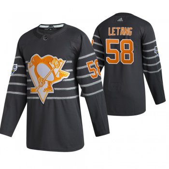 Pittsburgh Penguins #58 Kris Letang 2020 NHL All-Star Game Authentic Gray Jersey Men's