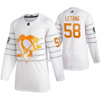 Pittsburgh Penguins #58 Kris Letang 2020 NHL All-Star Game Authentic White Jersey Men's