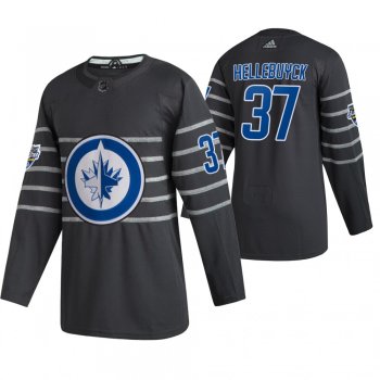 Winnipeg Jets #37 Connor Hellebuyck 2020 NHL All-Star Game Authentic Gray Jersey Men's