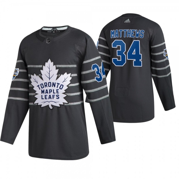 Toronto Maple Leafs #34 Auston Matthews 2020 NHL All-Star Game Authentic Gray Jersey Men's