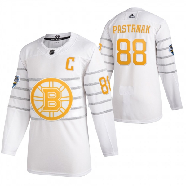 Boston Bruins #88 David Pastrnak 2020 NHL All-Star Game Authentic White Jersey Men's