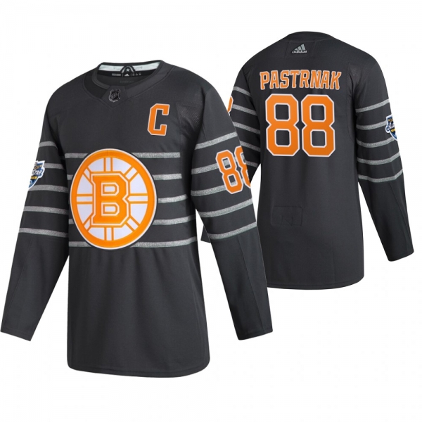 Boston Bruins #88 David Pastrnak 2020 NHL All-Star Game Authentic Gray Jersey Men's