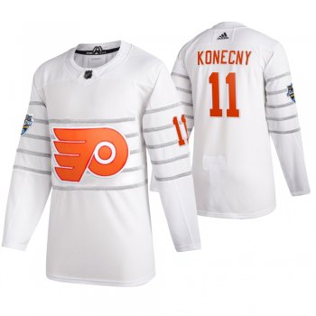 Philadelphia Flyers #11 Travis Konecny 2020 NHL All-Star Game Authentic White Jersey Men's