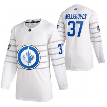 Winnipeg Jets #37 Connor Hellebuyck 2020 NHL All-Star Game Authentic White Jersey Men's