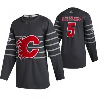 Calgary Flames #5 Mark Giordano 2020 NHL All-Star Game Authentic Gray Jersey Men's