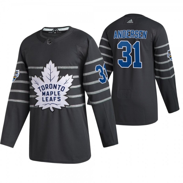 Toronto Maple Leafs #31 Frederik Andersen 2020 NHL All-Star Game Authentic Gray Jersey Men's