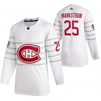 Vancouver Canucks #25 Jacob Markstrom 2020 NHL All-Star Game Authentic White Jersey Men's