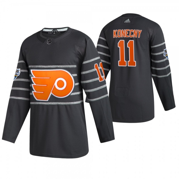 Philadelphia Flyers #11 Travis Konecny 2020 NHL All-Star Game Authentic Gray Jersey Men's