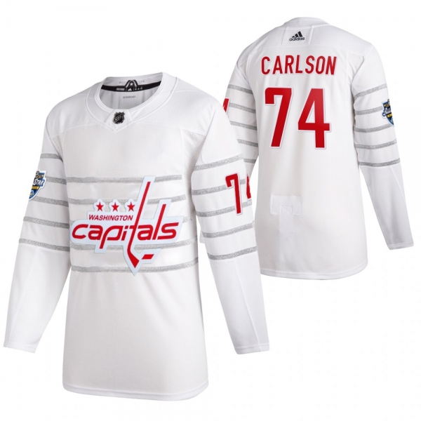 Washington Capitals #74 John Carlson 2020 NHL All-Star Game Authentic White Jersey Men's