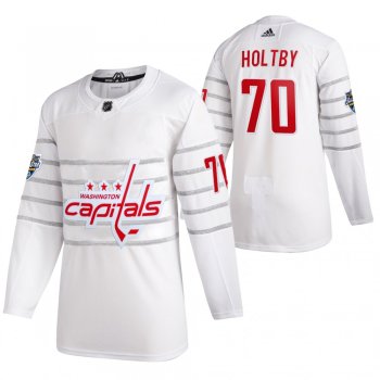 Washington Capitals #70 Braden Holtby 2020 NHL All-Star Game Authentic White Jersey Men's