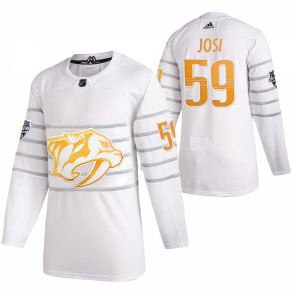 Nashville Predators #59 Roman Josi 2020 NHL All-Star Game Authentic White Jersey Men's