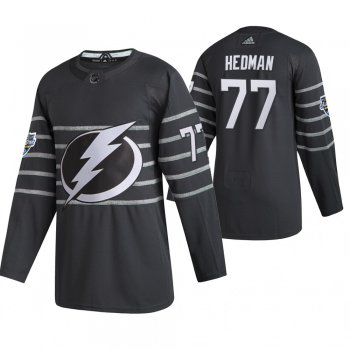 Tampa Bay Lightning #77 Victor Hedman 2020 NHL All-Star Game Authentic Gray Jersey Men's