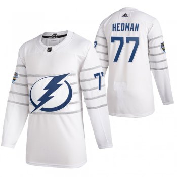 Tampa Bay Lightning #77 Victor Hedman 2020 NHL All-Star Game Authentic White Jersey Men's