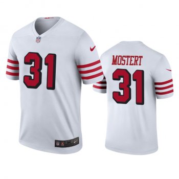 San Francisco 49ers Raheem Mostert White Color Rush Legend Jersey