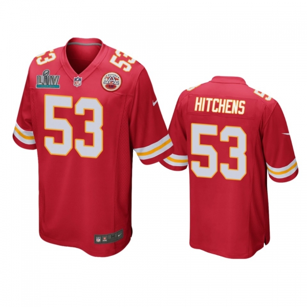 Kansas City Chiefs Anthony Hitchens Red Super Bowl LIV Game Jersey