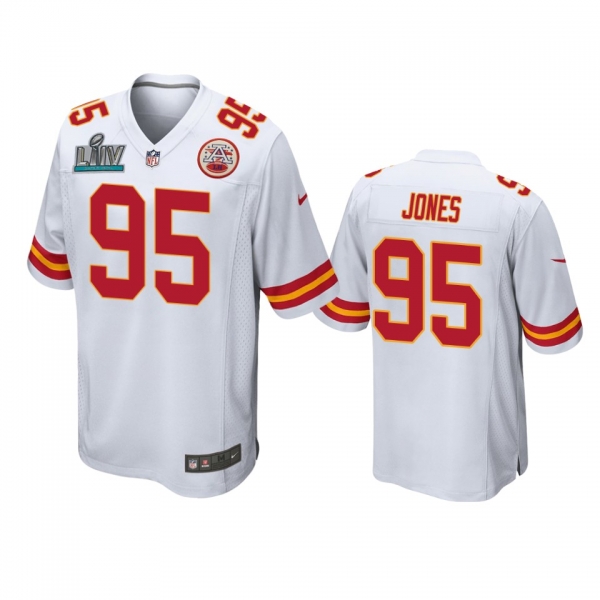 Kansas City Chiefs Chris Jones White Super Bowl LIV Game Jersey