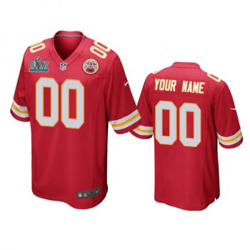 Kansas City Chiefs Custom Red Super Bowl LIV Game Jersey